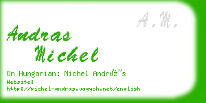 andras michel business card